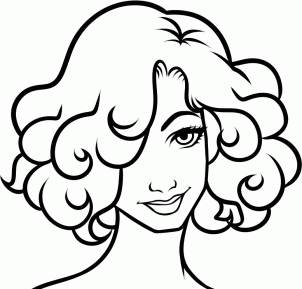 302x289 How To Draw Curly Hair, Step By Step, Hair, People, Free Online