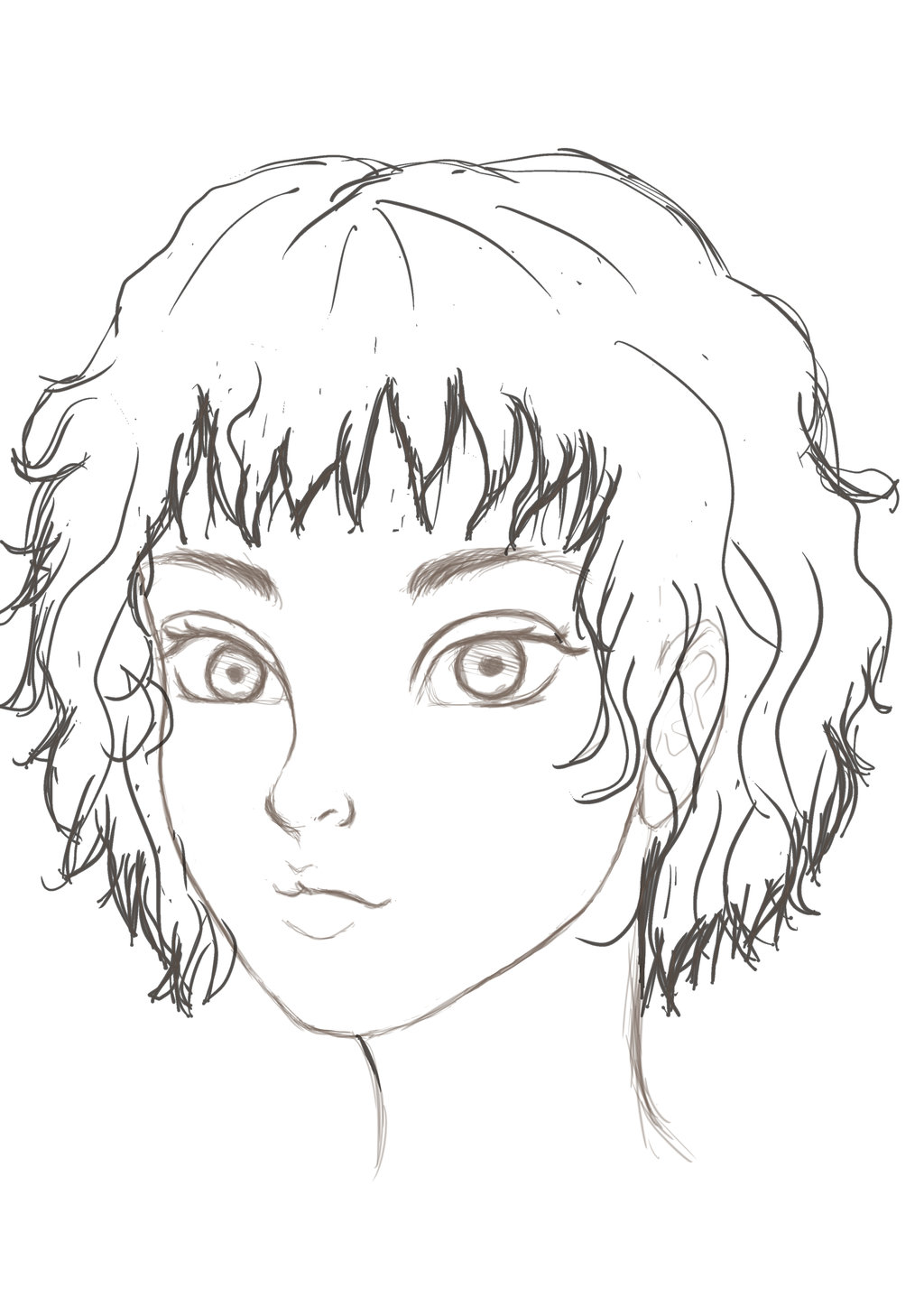 1024x1448 Short Hair Girl By Giofredart