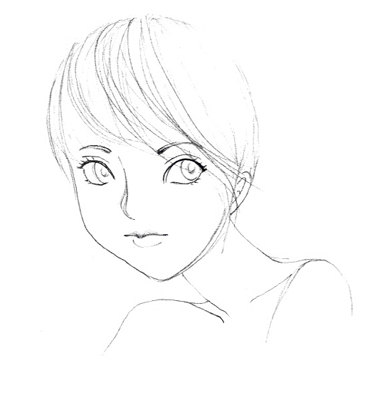 551x579 Girl With Short Hair By Anabelslima