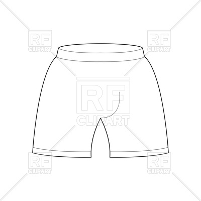 400x400 Shorts Template Royalty Free Vector Clip Art Image
