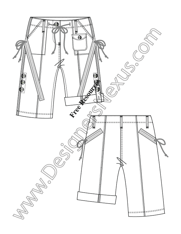 612x792 Free Downloads Illustrator Pants Flat Sketches