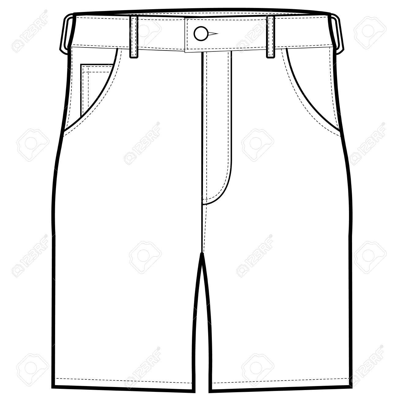 1300x1300 Front Shorts Vector Royalty Free Cliparts, Vectors, And Stock