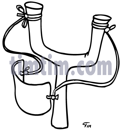 426x459 Free Drawing Of A Slingshot Bw From The Category Fishing Hunting