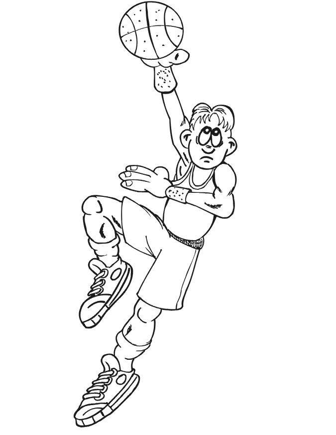 675x873 Basketball Coloring Picture Basketball Player Hook Shot