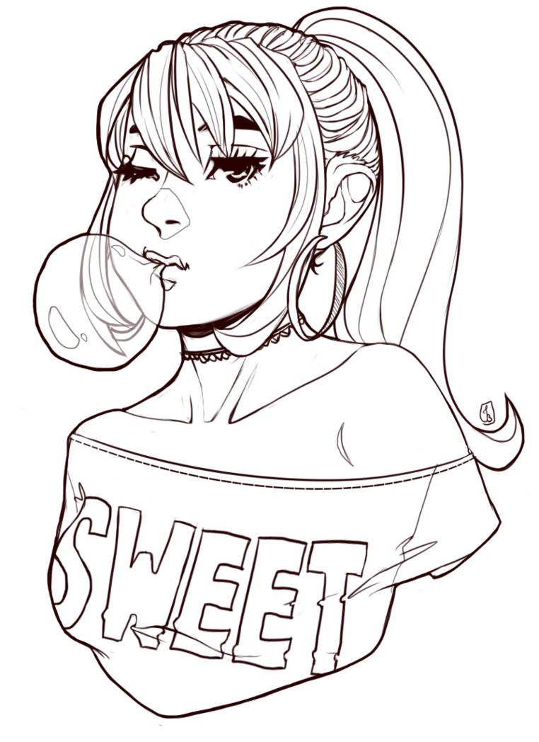 762x1048 Bust Shot Lineart