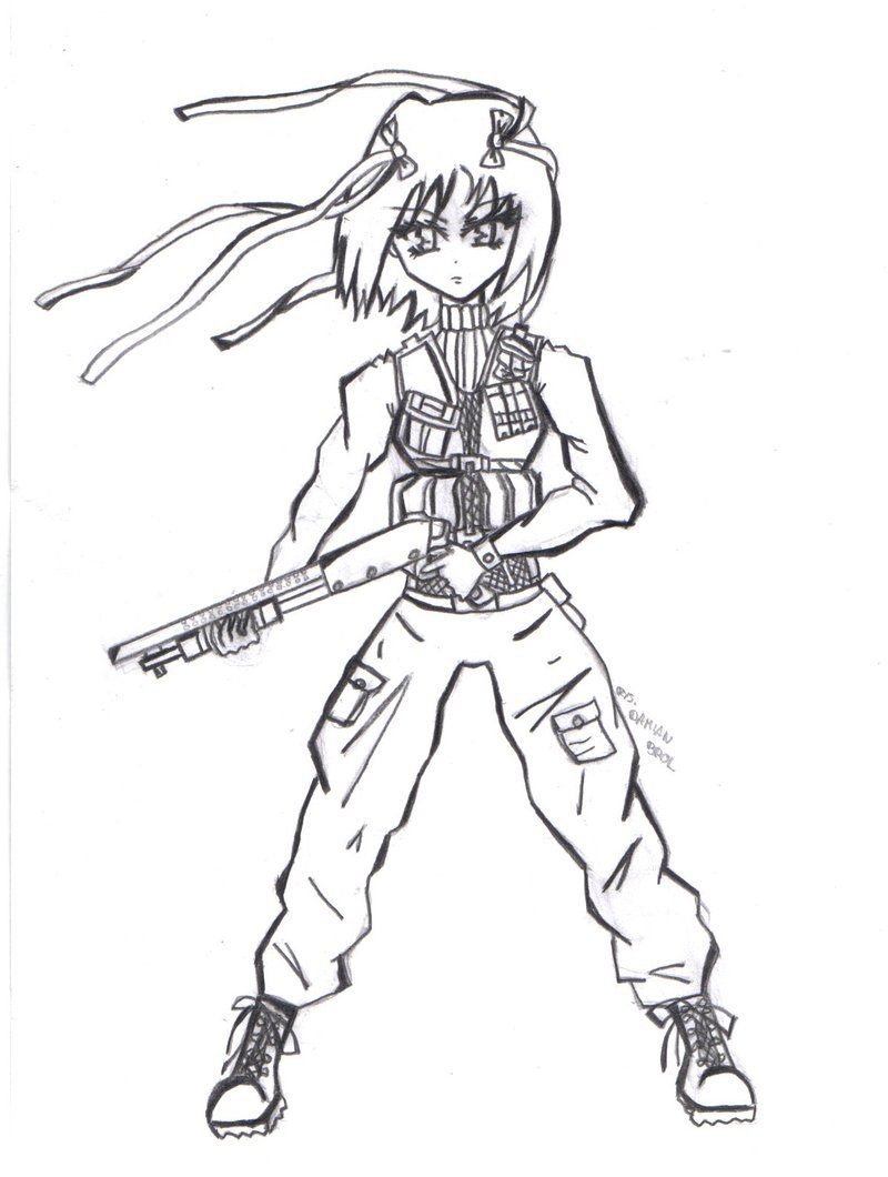 800x1060 Shotgun Girl By Argith