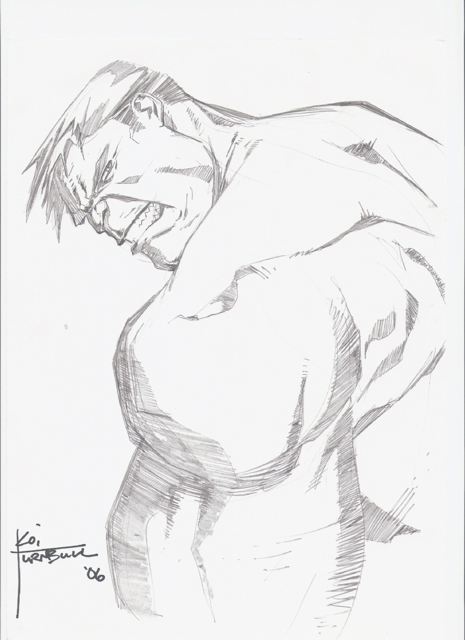 909x1250 Hulk Looking Over His Shoulder, In Dennis Hettler's Hulk Sketches