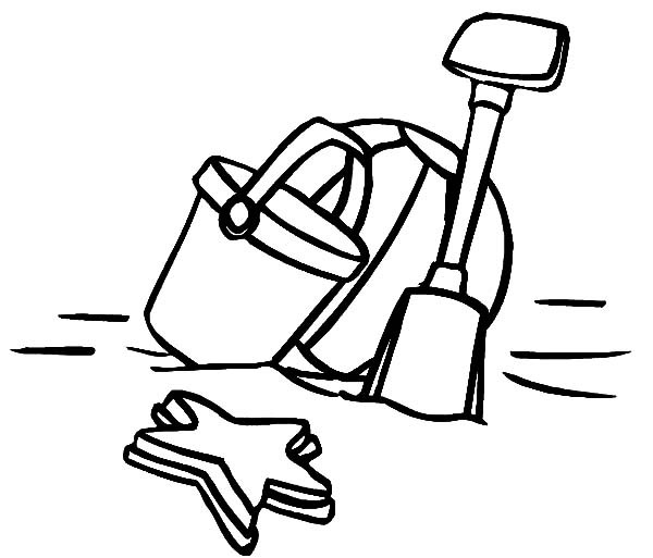 600x513 Shcool Holiday Beach Bucket And Shovel Coloring Pages Best Place