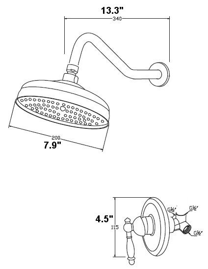 424x547 Brilliant Shower Head Drawing R And Decorating