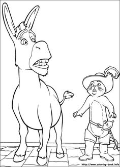 236x330 Donkey Coloring Page