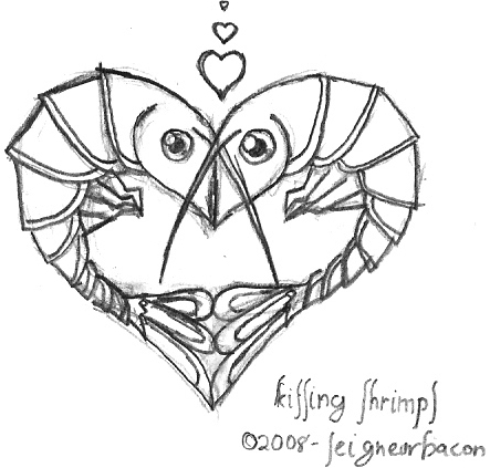 443x423 Kissing Shrimps By Seigneurbacon