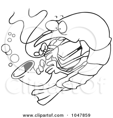 450x470 Royalty Free (Rf) Clip Art Illustration Of A Cartoon Shrimp