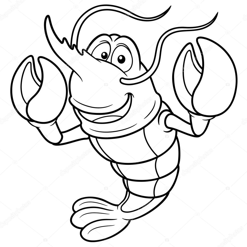 1024x1024 Cartoon Shrimp Stock Vector Sararoom