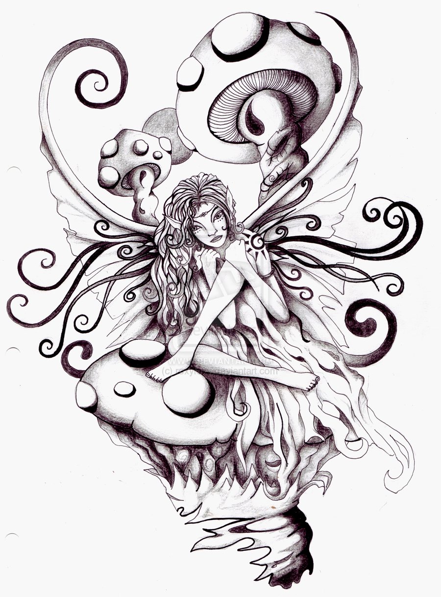 900x1217 Fairy On A Shroom Stool By Roxenabernardi On Mystical
