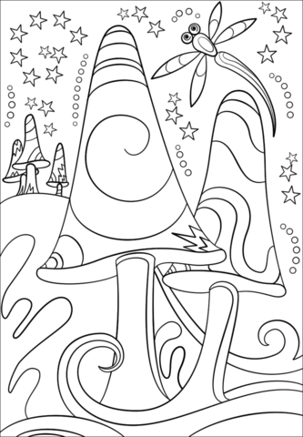 333x480 Trippy Shrooms Coloring Page Free Printable Coloring Pages
