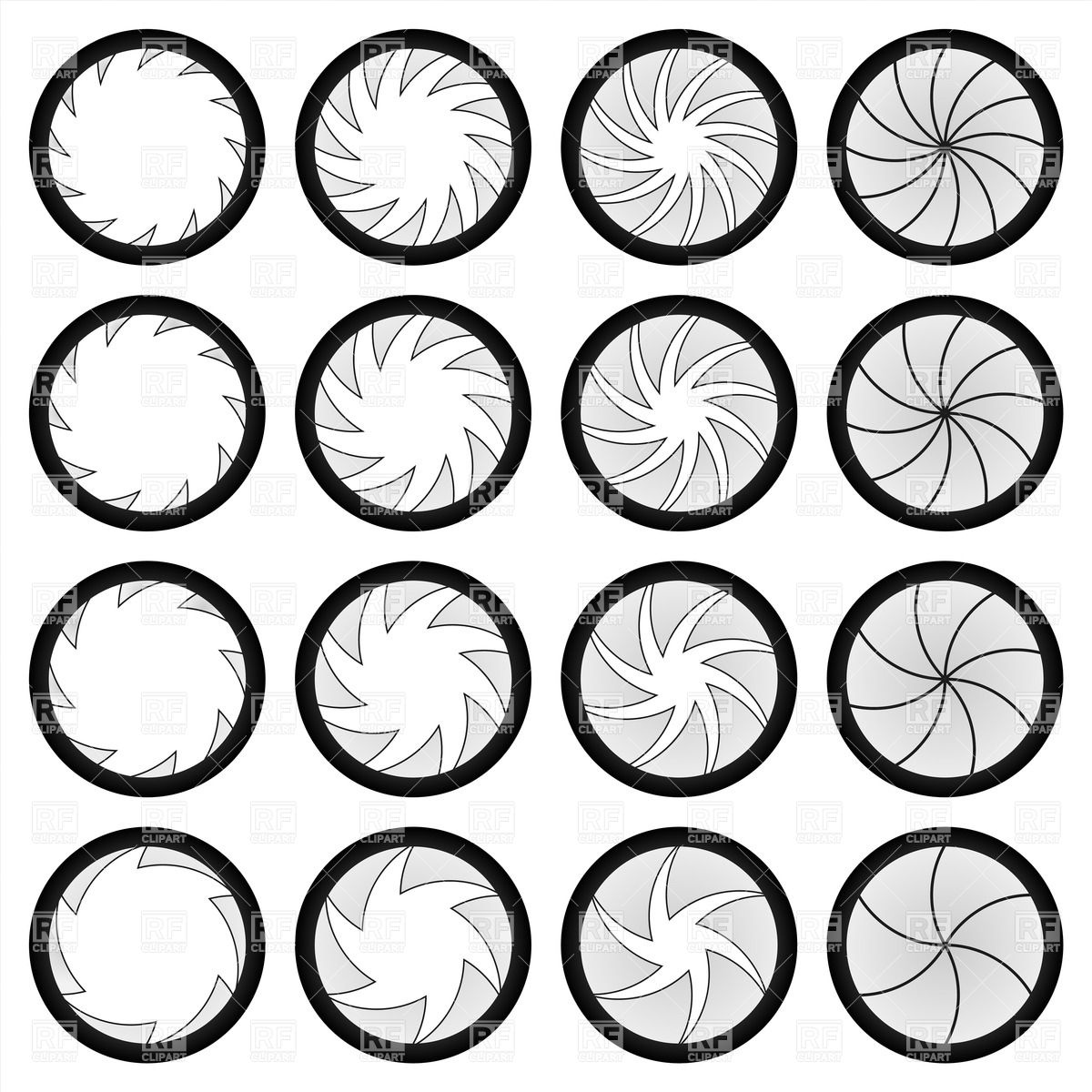 1200x1200 Multileaf Mechanism Like Simple Leaf Shutter Royalty Free Vector