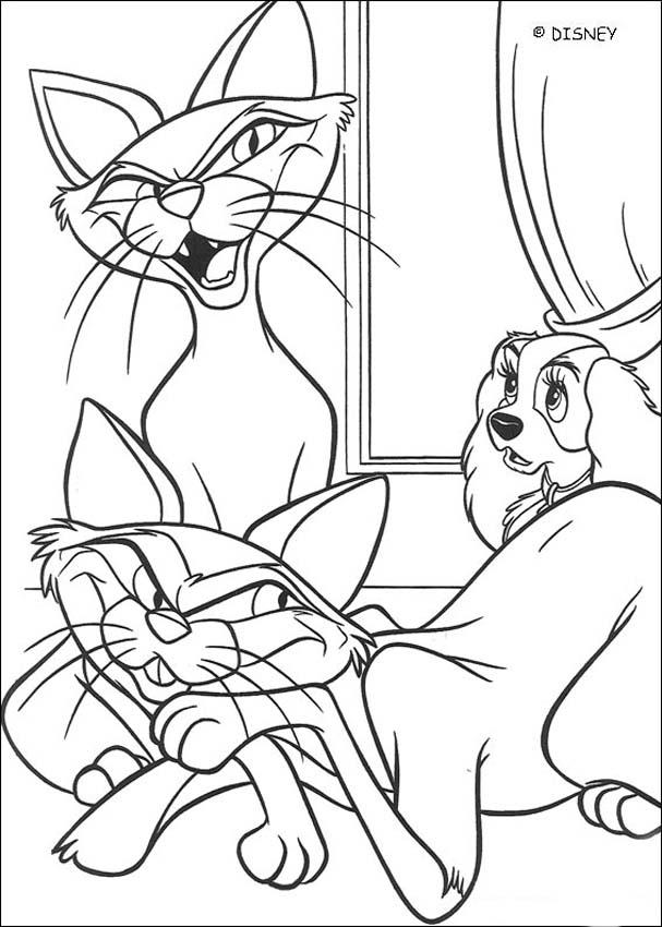607x850 Siamese Cats Coloring Pages