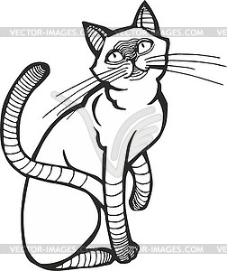252x300 Siamese Cat Sketch