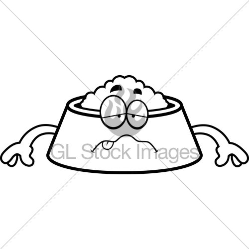500x500 Sick Cartoon Dog Bowl Gl Stock Images