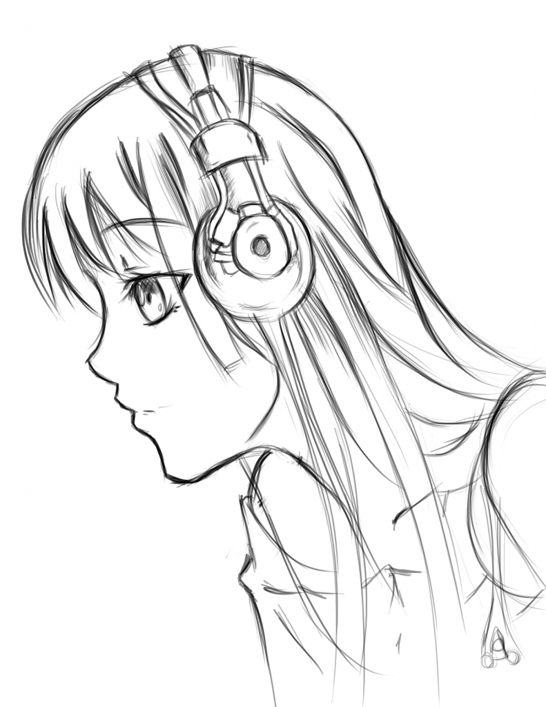 791x1024 Easy Art Drawings Side View Of Girls Girls Face Drawing Side View