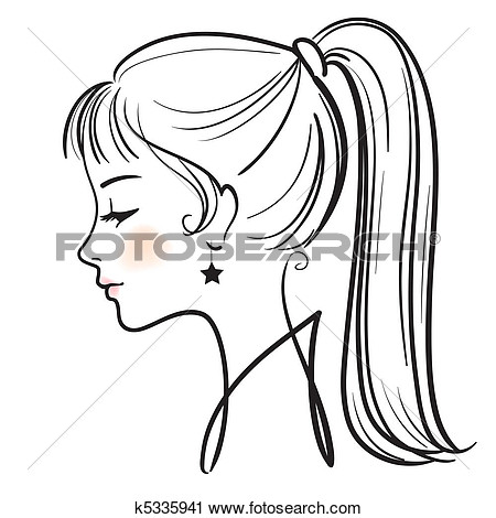 450x470 Cartoon Girl Face Side View Rrrr Girl Face