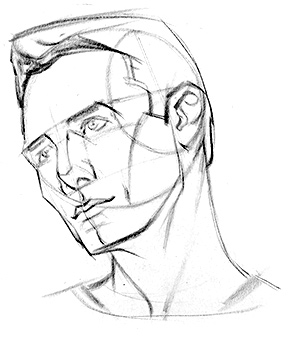 300x338 How To Draw The Head From Extreme Angles Proko