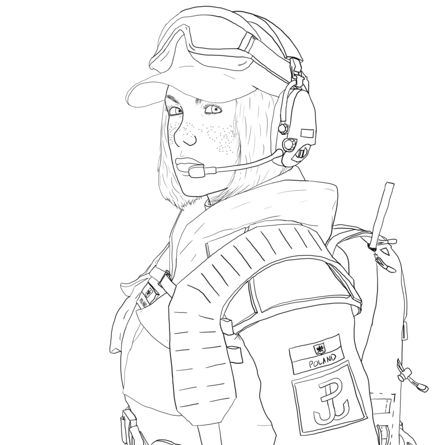 894x894 Ela Side Upperbody Drawing Portrait By Monkeyrebel117