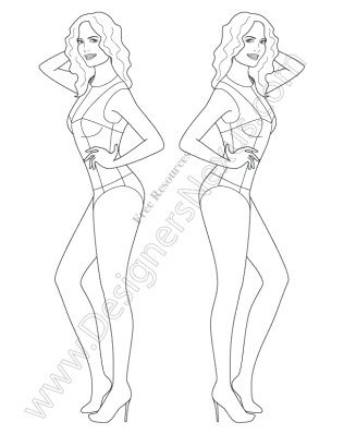 316x409 V64 Side View Fashion Croquis