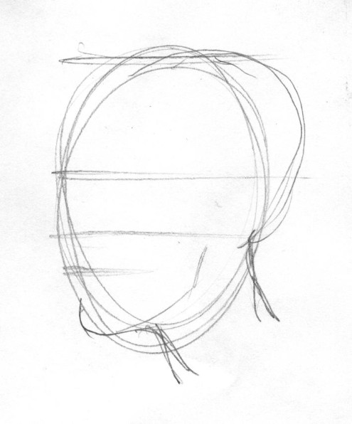 495x596 Pinkmeister Presents, Lesson, Draw The Face, Guideline Method, 3