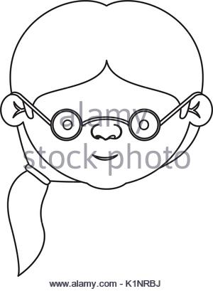 300x409 Side Profile Portrait Silhouette Of Elderly Lady Standing