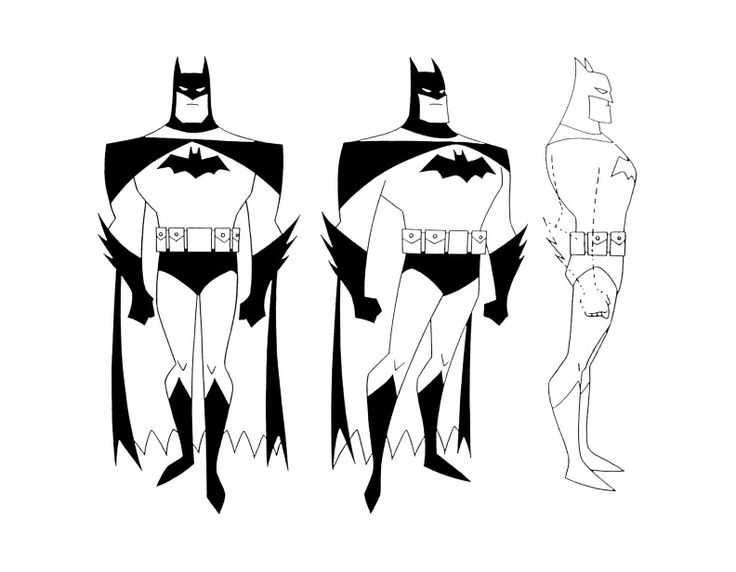 736x572 Drawn Batman Side View
