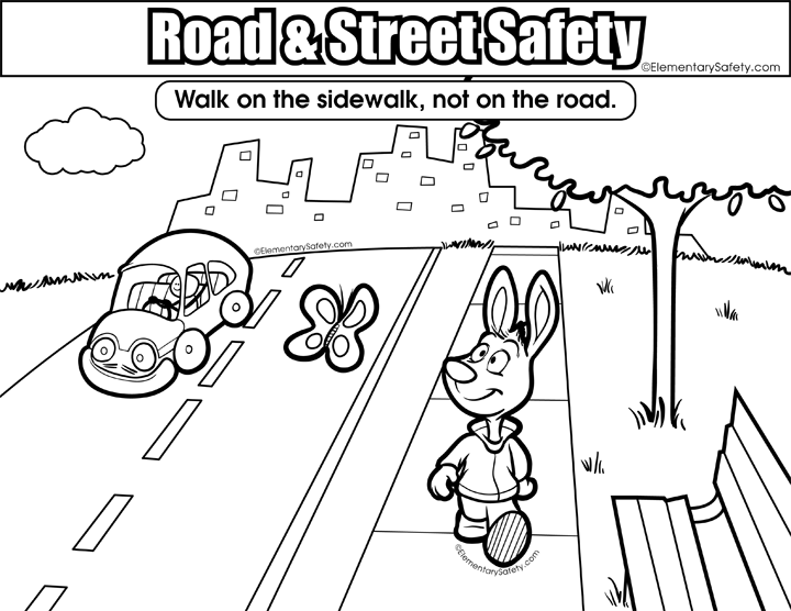 720x556 Sidewalk Vs Road Coloring Road Street Safety