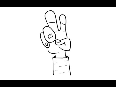 480x360 How To Draw Peace Hand Sign