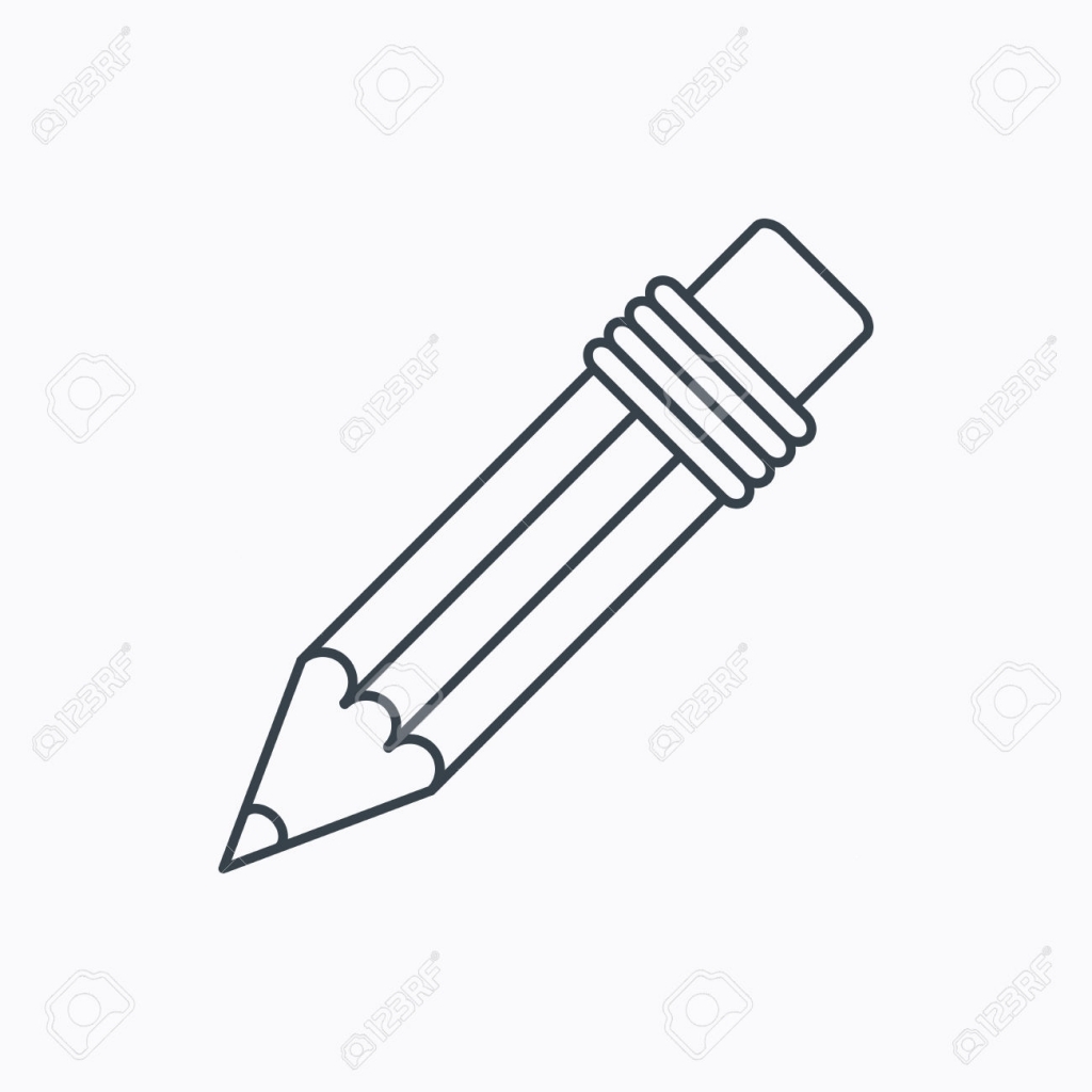 1024x1024 Pencil Outline Drawings Pencil Icon Drawing Tool Sign Linear