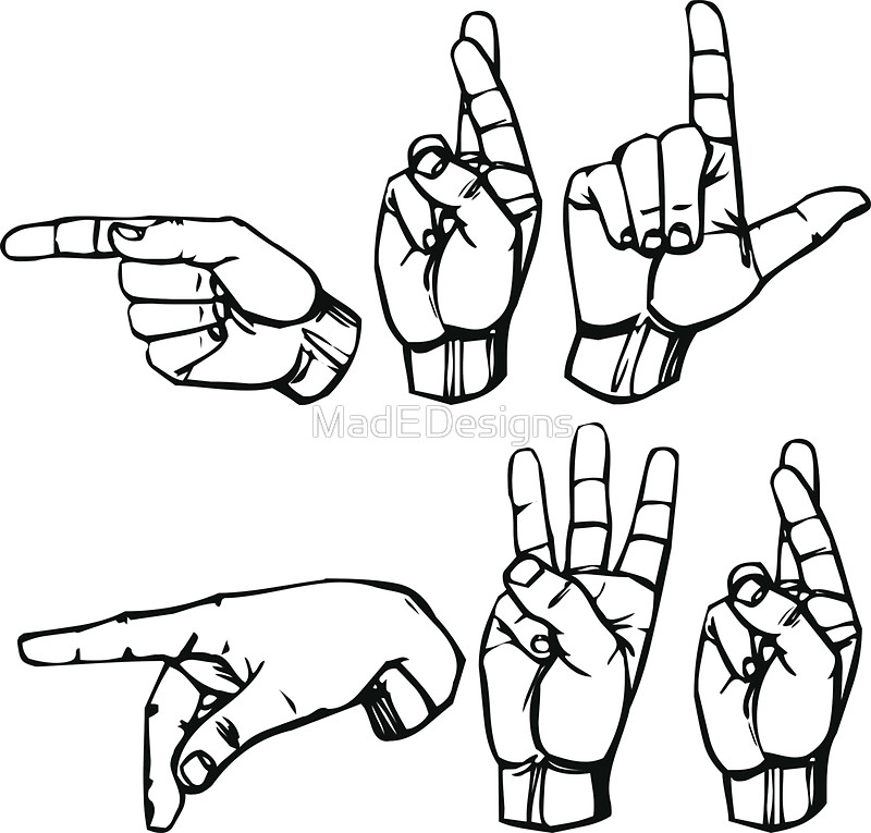 Sign Language Drawing at GetDrawings | Free download