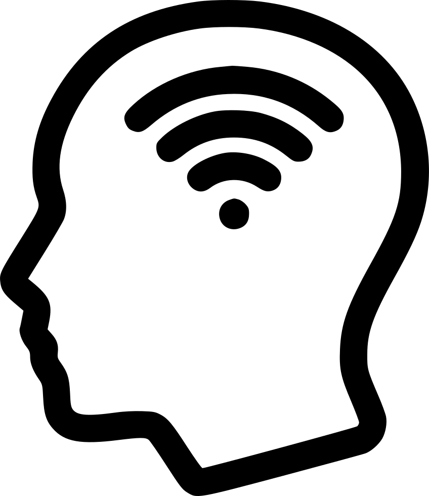 848x980 Head Signal Wifi Connection Interactivity Human Svg Png Icon Free