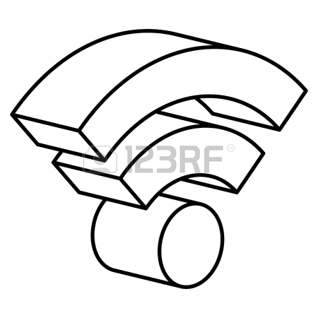 450x450 Wifi Waves Signal Icon Vector Illustration Design Royalty Free