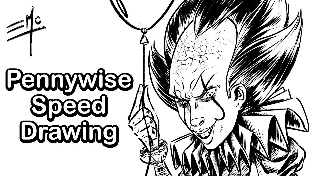 1280x720 Pennywise Speed Draw