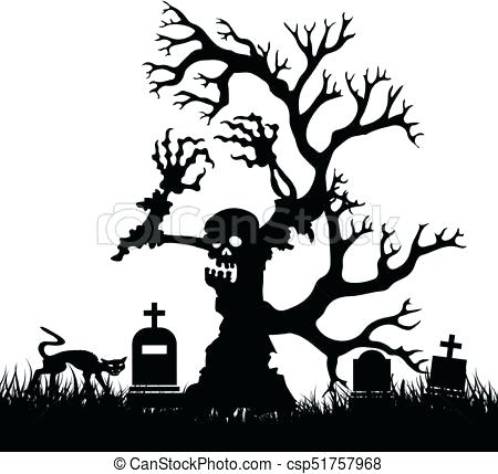 450x429 Halloween Silhouette