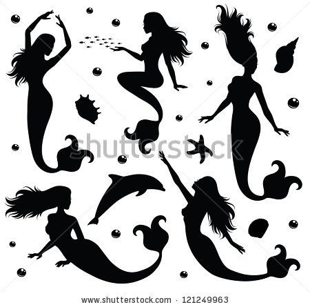 450x445 Inspirational Mermaid Outline Best 25 Silhouette Ideas