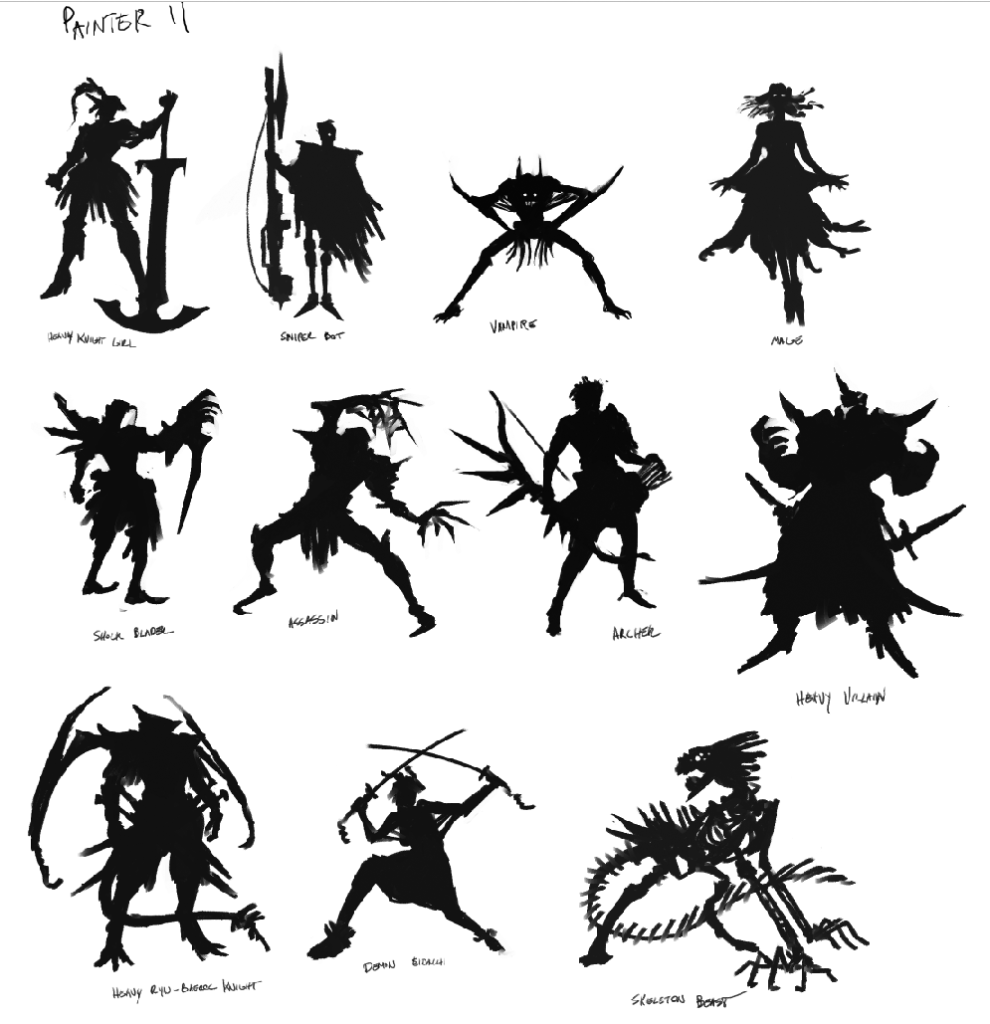 990x1024 Silhouette Drawings Concept Art
