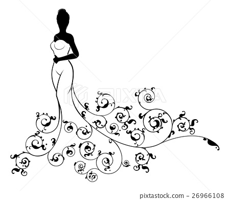450x391 Bride Silhouette Wedding Design