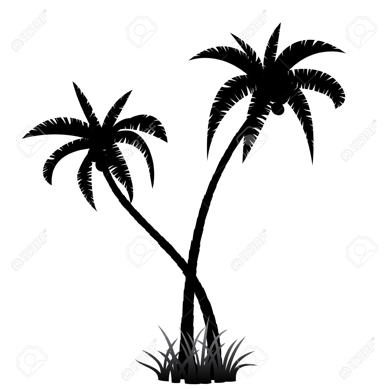 1300x1300 Drawn Palm Tree Silhouette