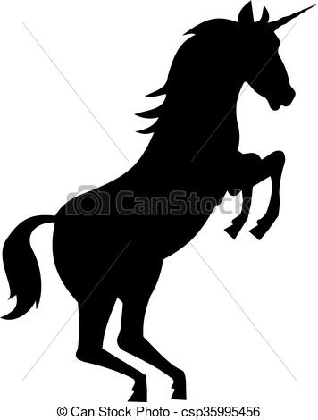 356x470 Fairy Unicorn Silhouette Isolated On White Background Clipart