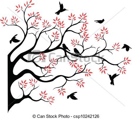 450x409 Silhouette Birds Tree