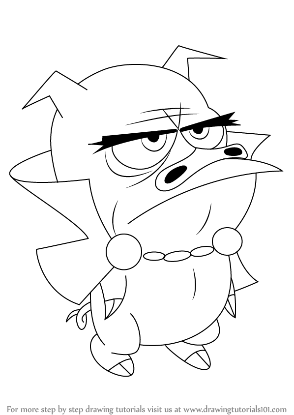 598x844 Learn How To Draw Chuckles The Silly Piggy From Dave The Barbarian