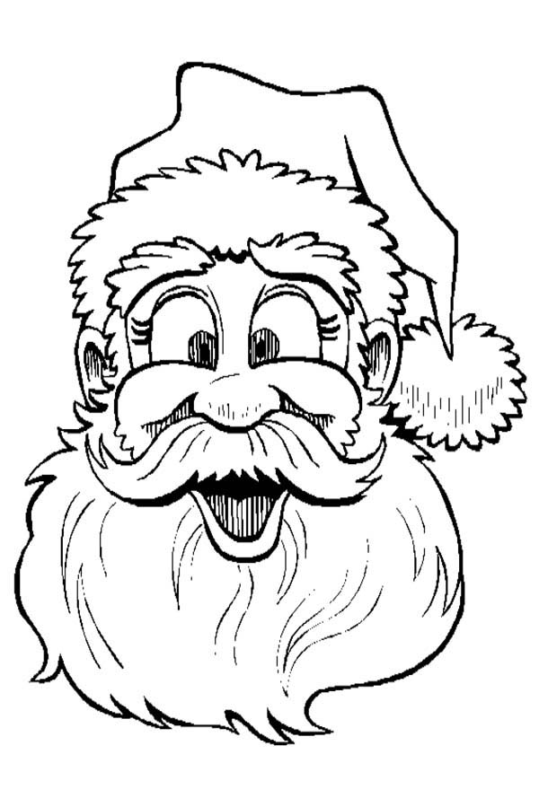 600x899 Santa Silly Face Coloring Page Coloring Sky