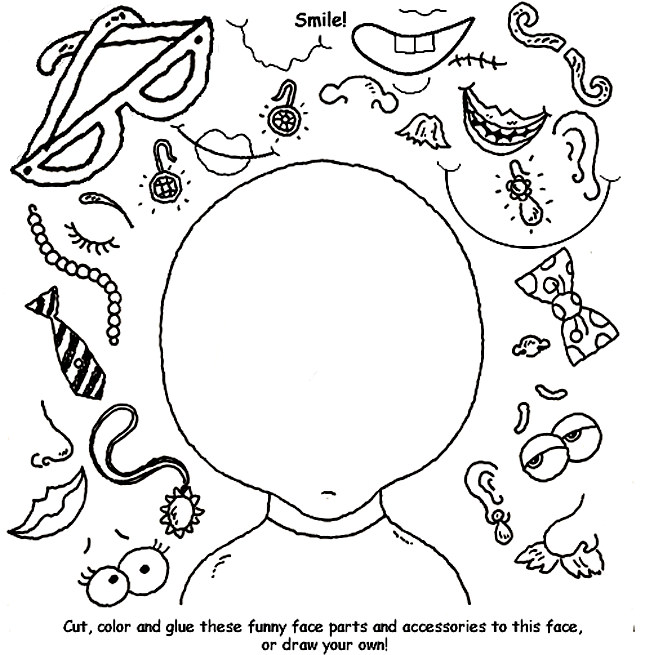 645x655 Create A Funny Face Coloring Page