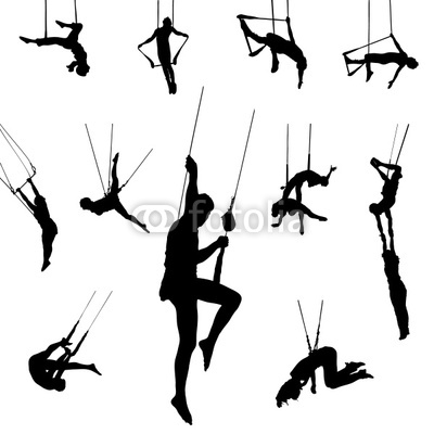 400x400 Circus Trapeze Silhouette