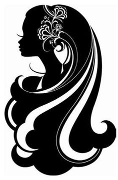 236x361 Silhouette Of A Woman's Head With Long Hair